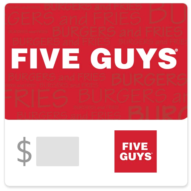 Enjoy Premium Burgers and Fries with Your Five Guys Gift Card