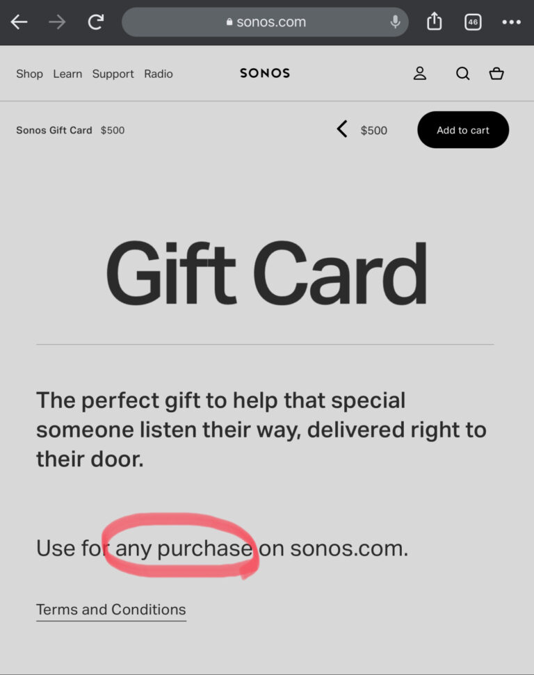 Sound Quality Matters: The Sonos Gift Card