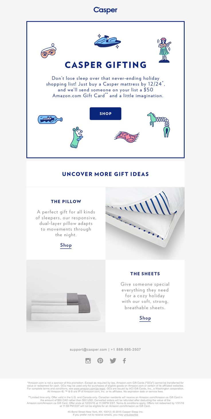 Quality Sleep with Casper Gift Cards